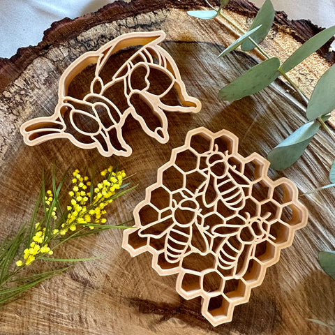 Teddy Bear Bee & Honeycomb Eco Cutter Set