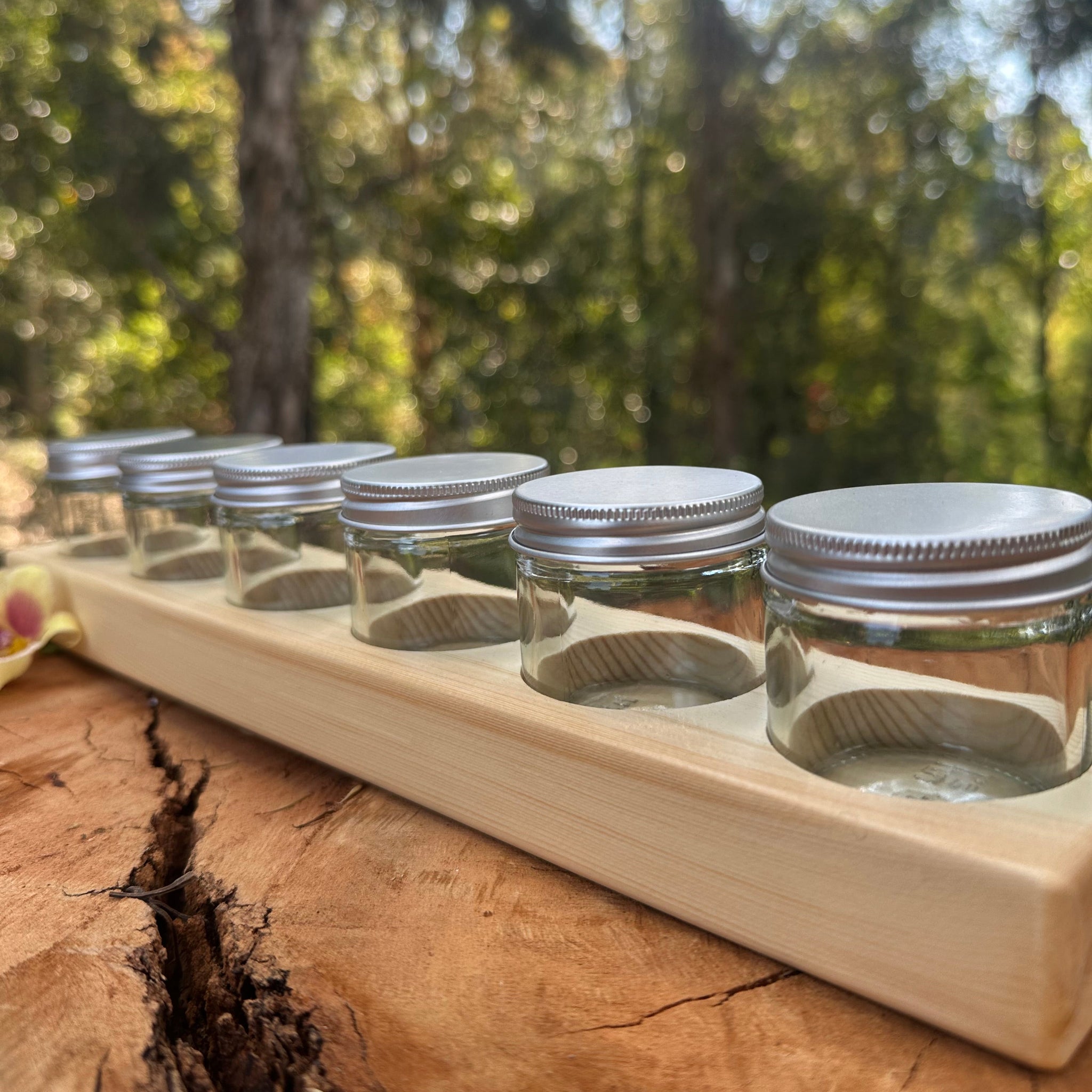 Wooden Paint Holder Set (Includes 6 Jars)